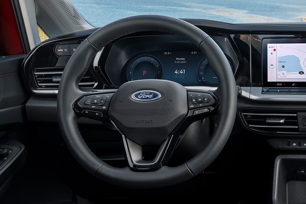 Interior of the Ford Tourneo Connect showing the dashboard.