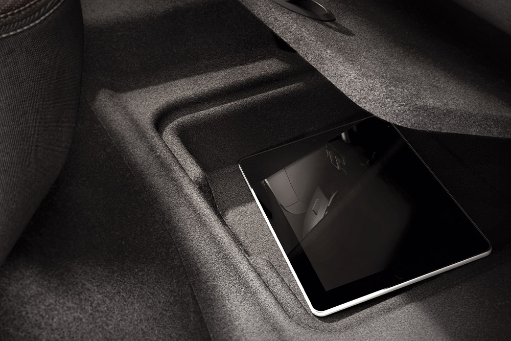 Ford Tourneo Connect internal storage close up