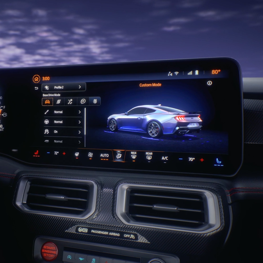 Touchscreen SYNC con infotainment del Ford Mustang