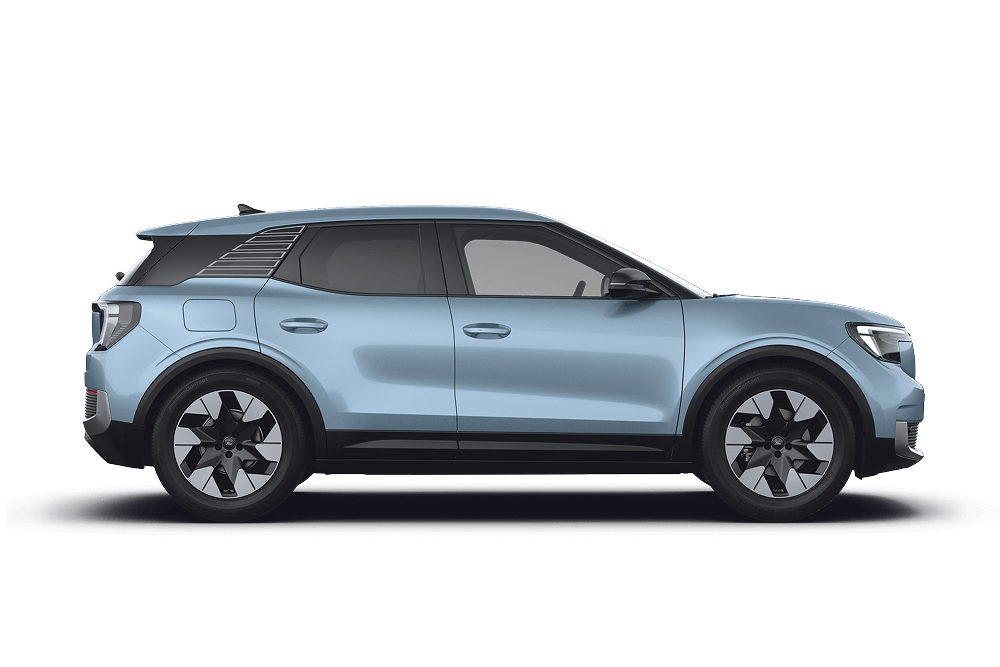 Vista laterale della All-Electric Ford Explorer
