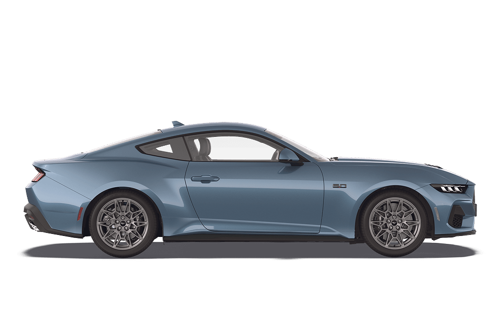 Vista laterale della Ford Mustang