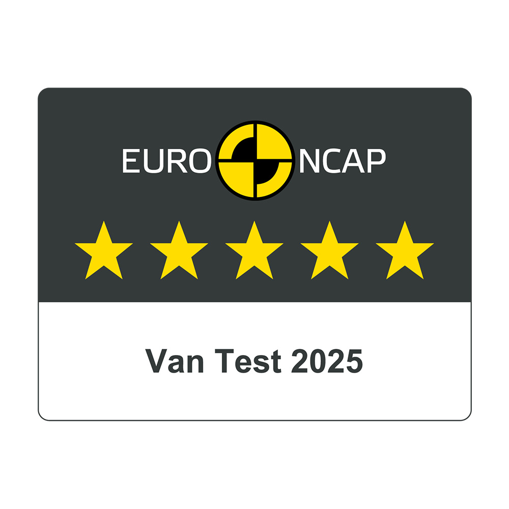 Badge del riconoscimento NCAP per la sicurezza dei furgoni commerciali.