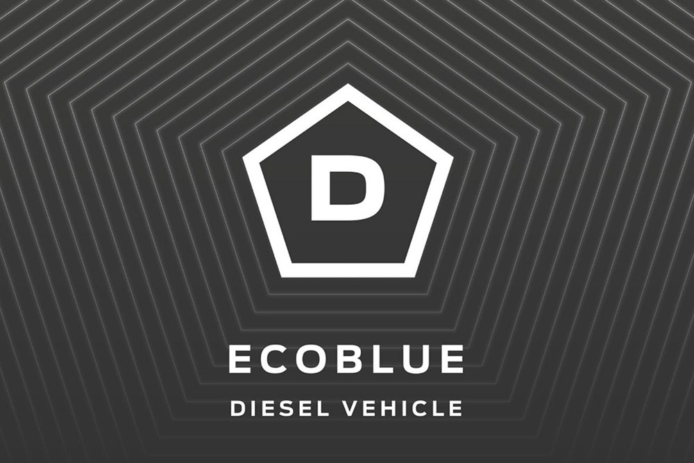 Logo del veicolo diesel EcoBlue.