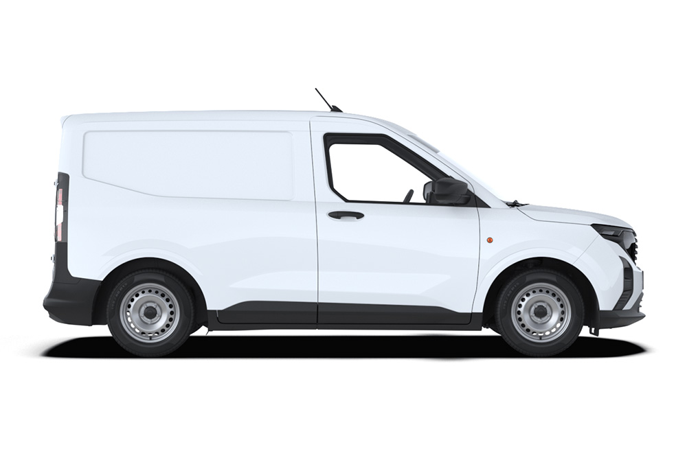 Ford Transit Courier Van bianco vista laterale